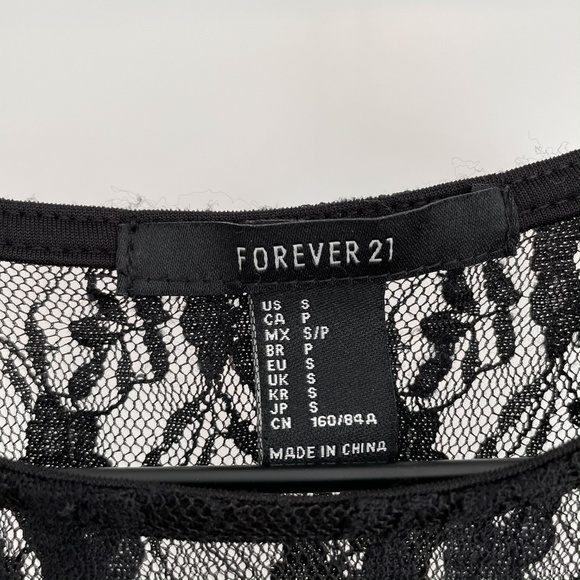 Forever 21 Lace Black Sweetheart Formal Mini Bodycon Dress - Picture 7 of 8